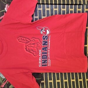 Vintage Cleveland Indians (Gaurdians).Baseball Tee Cotton 1999 Red Wahoo VGUC